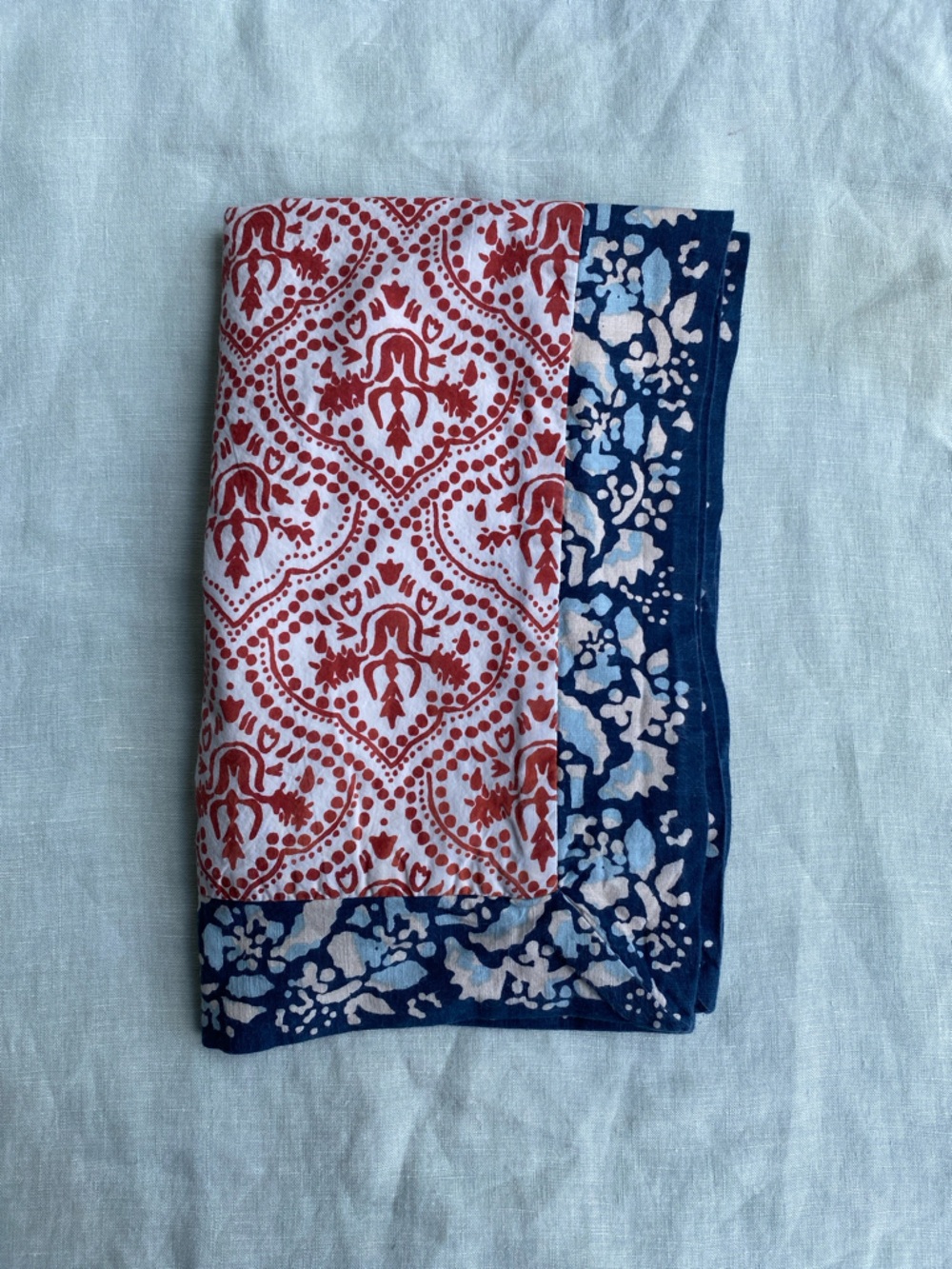 Anthropologie Meguro block print cotton standard sham